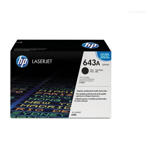 Картридж лазерный HP (Q5950A) ColorLaserJet 4700, №643A, черный, оригинальный, ресурс 11000 страниц