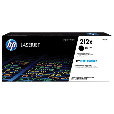 Картридж лазерный HP (W2120X) Color LaserJet M554/M555, №212X, черный, оригинальный, ресурс 13 000 страниц