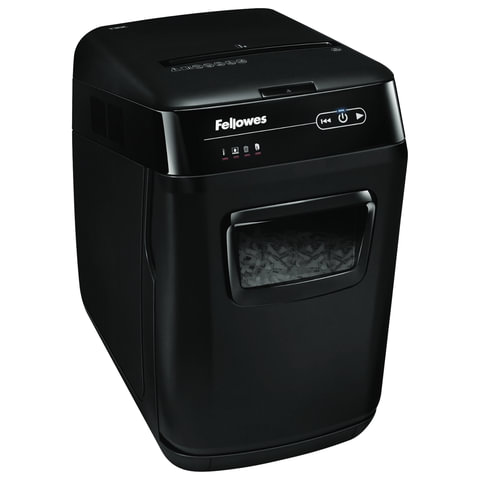 Уничтожитель (шредер) FELLOWES AUTOMAX 150C, АВТОПОДАЧА, 4 уровень секретности, фрагменты 4x38 мм, 150 листов, 32 л., FS-4680101