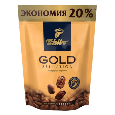 Кофе растворимый TCHIBO "Gold selection", сублимированный, 150 г, мягкая упаковка