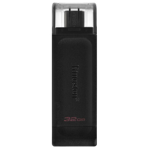 Флеш-диск 32GB KINGSTON DataTraveler 70, разъем Type-C 3.2, черный, DT70/32GB